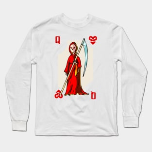 Easy Halloween Playing Card Costume: Queen of Hearts Long Sleeve T-Shirt